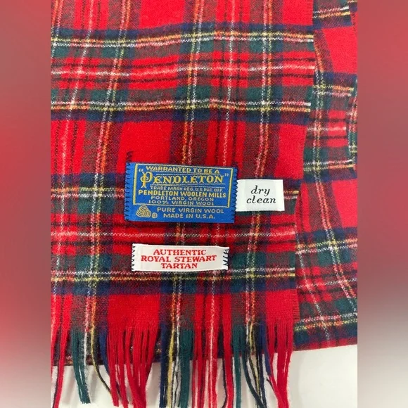 Pendleton Royal Stewart Tartan Plaid Authentic Scarf - Picture 4 of 4